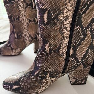 ELOQUII Wide Calf Snakeskin Patterned Kneehigh Boots